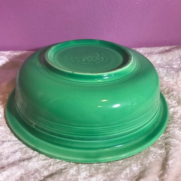 RARE Retro Fiestaware Original Green Nappy Serving Bowl 8 1/2" Vintage Laughlin - Picture 4 of 6